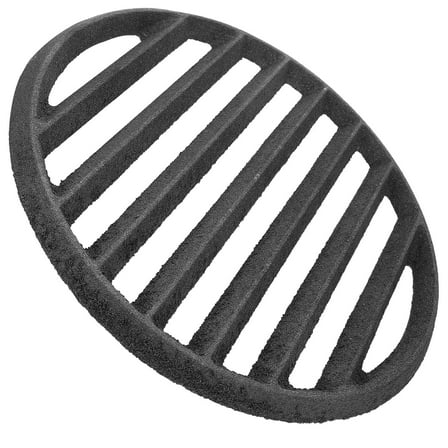OFFIGAM Cast Iron Grill Grate Accessories for BBQ, Round Grey Design, and Easy to Clean, 1 Set