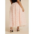 thumbnail image 3 of ELOQUII Women's Plus Size Textured Ruffle Maxi Full Skirt, 3 of 3