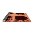 thumbnail image 2 of Ahgly Company Indoor Square Abstract Orange Modern Area Rugs, 4' Square, 2 of 4