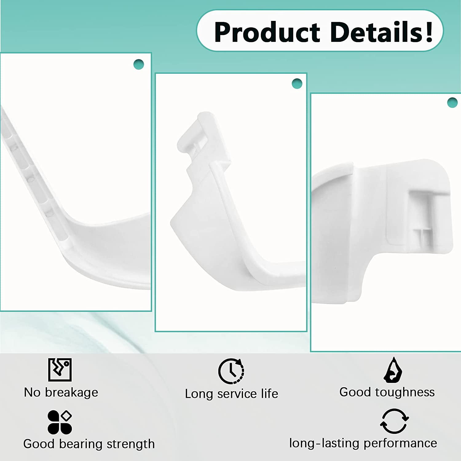 Kojem Refrigerator Door Rack Shelf Retainer Bar Rail for Frigidaire Replaces 240534701 & 240534901