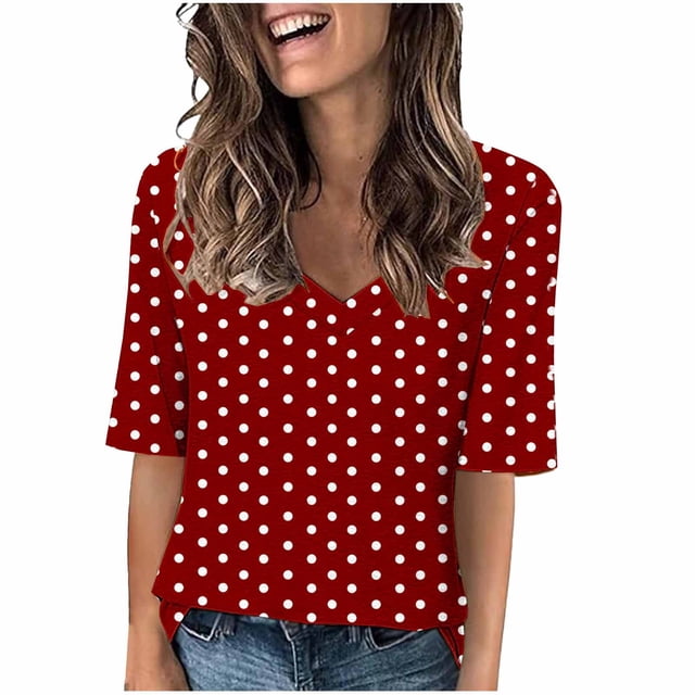 Birdeem Blouses pour Femmes Mode Féminine Décontractée Imprimée T-Shirt à Manches Courtes à Col en V