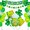 Green, variant on God Bless Banner for Baptism, First Communion Decorations With White Gold Sage Green Balloons for Baby Christening, Confirmation Party Supplies