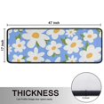 thumbnail image 5 of Kitchen Rugs Sets Of 2,Blue Daisy Flower Green Leaves Pattern Anti Fatigue Kitchen Mat Rugs Non Slip Washable,Decorative Kitchen Floor Mats for Kitchen,Sink,Laundry,17"x47"+17"x47", 5 of 5
