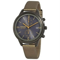 Citizen Women's Chandler Grey Dial Leather Strap Watch FB2007-04H