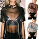 thumbnail image 5 of SAYOO Camiseta de malla sexy femenina, camiseta transparente de manga corta SAYOO moda, 5 of 7