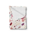 thumbnail image 2 of Botany Soft Flannel Fleece Throw Blanket, Cartoon Design Pattern of Spring Floweret and Blooming Branches Repetition Print, Cozy Plush for Indoor and Outdoor Use, 70" x 90", Multicolor, by Ambesonne, 2 of 5