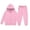 Pink, variant on Kids 2-Piece Tracksuit Full Zip Hoodie and Jogger Pants Set Warm Fleece Athletic Outfit for Boys Girls (Ages 2-14 Years) School Daily Wear