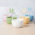 thumbnail image 6 of Easter Egg Basket,Cute Bunny Ear Baskets with Handle,Rattan Woven Picnic Flower Basket Storage Bins for Organizing Toys Snack Party Supplies Easter Decorations, 6 of 13