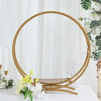 BalsaCircle Gold 24" Round Double Frame Metal Floral Hoop Table Centerpiece Party Events Decorations Supplies