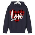 thumbnail image 3 of Sudadera con capucha y estampado de corazón de San Valentín, sudadera de manga larga para niños y niñas, chaqueta para niñas de talla mediana y grande., 3 of 7
