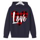 thumbnail image 3 of Sudadera con capucha y estampado de corazón de San Valentín, sudadera de manga larga para niños y niñas, chaqueta para niñas de talla mediana y grande., 3 of 7