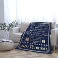 thumbnail image 7 of Yibo 30th Birthday Gifts Blanket Flannel Soft and Comfortable Anti-static Bed Sofa Blanket, 7 of 7