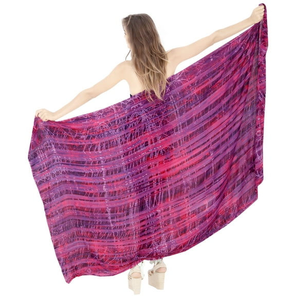 HAPPY BAY Women's Bikini Sarong Swimwear Swim Cover up Skirt Summer Wraps Swimsuit Beach Wrap Coverups for Women Beachwear One Size Tie Dye, Pink