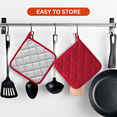 thumbnail image 5 of Pot Holders 7" Square Solid Color (Pack of 4) - Red - Cotton Pot Holders for Kitchen by Osnell USA, 5 of 9