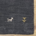 thumbnail image 6 of Rugsotic Carpets Hand Knotted Wool Area Rug 2'6''x12' Charcoal Contemporary Runner Indoor Rug for Living Room, Bedroom Antimicrobial L00100, 6 of 10