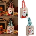 thumbnail image 7 of Wdhugt Christmas Tote Bag With Handles For Gift Wrapping Candy And Small Items Holiday Shopping Bag Made Of Durable Canvas Fabric Reusable Christmas Gift Bag Green Color Green, 7 of 7