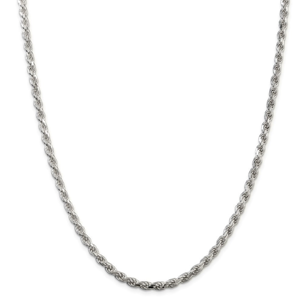 Sterling Silver 8.1mm Polished Flat Curb Chain Necklace - 35.4