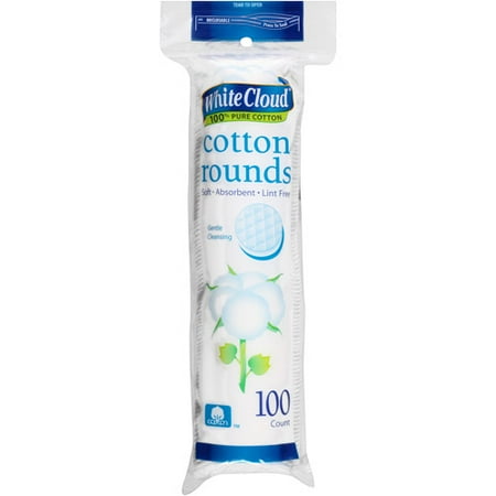 White Cloud Cotton Rounds, 100 ct