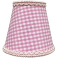 thumbnail image 2 of Royal Designs, Inc. Empire Chandelier Lamp Shade with Decorative Trim Flame Clip Fitter, CSO-1043-5GO-6, 3 x 5 x 4.5, Pink Gingham, 6 Pack, 2 of 5