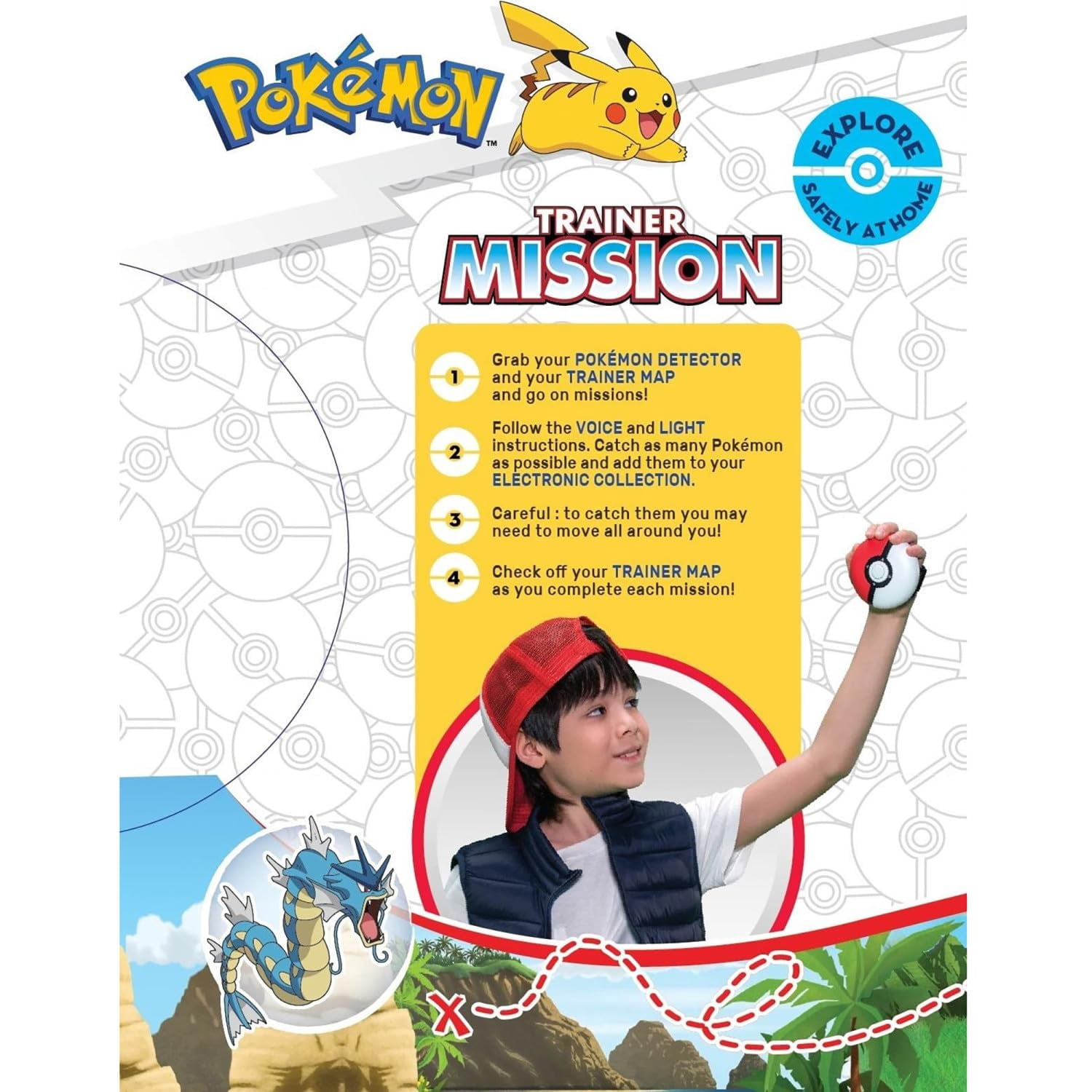 Pokémon: Trainer Mission - Electronic Detector Will Guide You On 40 Missions, Voice & Light Instructions, Collect 65 Pokemon, Trainer Map, Kids 5+