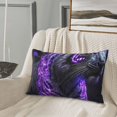 thumbnail image 5 of Lsque Purple Plant White Tiger Pattern Pillow Case – Soft & Cozy Throw Pillow Cover, Hypoallergenic Cushion Case for Sleeping Women with Envelope Closure-14"x20", 5 of 6