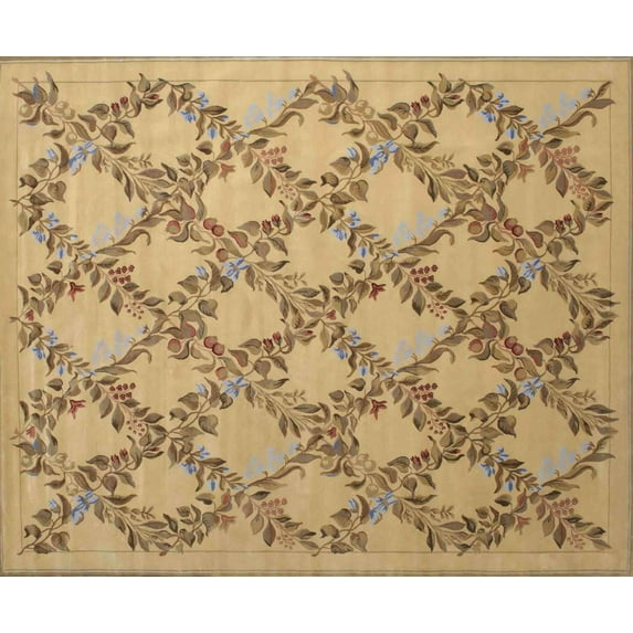 Ahgly Company Machine Washable Indoor Rectangle Traditional Light Brown Area Rugs, 5' x 8'
