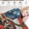 thumbnail image 3 of Orinice Deer Blanket for Men Kids Women  Deer Blankets Gifts, American Flag Deer Throw Blanket for Sofa Couch Bed Living Room Soft Warm Cozy Deer Decor  50x60in, 3 of 6