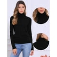 thumbnail image 2 of DARING DIVA Long Sleeve Turtleneck Knit Pullover Sweater XS Black, 2 of 6