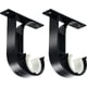 thumbnail image 1 of Soporte para barra de cortina de techo YONGSHENG negros paquete de 2, 1 of 5