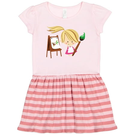 

Inktastic Artist Girl with Easel Gift Toddler Girl Dress