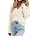thumbnail image 3 of Fantaslook Knit Cardigan for Women Long Sleeve Open Front Sweaters Button Down Tops Casual Trendy Fall Outfits, 3 of 10