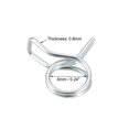 thumbnail image 3 of Unique Bargains Double Wire Motorcycle ATV 6mm Fuel Line Hose Tube Spring Clips Clamp Zinc Plated 20Pcs, 3 of 3
