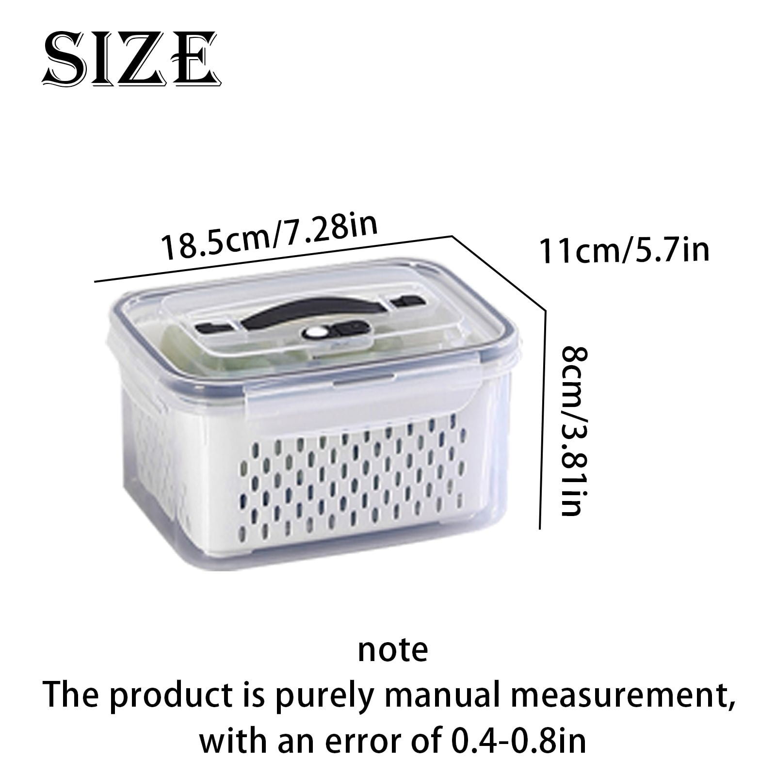 Food Storage Containers with Lids Airtight Fruit Storage Containers for Fridge Fridge Organizers Freezer Safe Produce Containers Keep Vegetables Berry Fresh