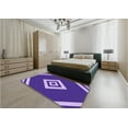 thumbnail image 5 of Ahgly Company Machine Washable Indoor Round Transitional Purple Area Rugs, 5' Round, 5 of 7