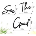 thumbnail image 3 of See The Good Wall Decor Arte de pared de metal See The Good Decoración de pared de sala de estar grande Arte de pared de metal negro para oficina Letreros modernos para decoración de pared del hogar, 3 of 8