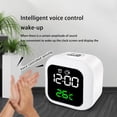 thumbnail image 2 of Billuyoard Reloj de pared Digital LED, temperatura de la semana, visualización de la fecha, alarma, brillo ajustable silencioso, decoración del dormitorio Electrodomésticos Azul Billuyoard HA083537-02B, 2 of 6