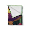 thumbnail image 2 of Mushroom Soft Flannel Fleece Throw Blanket, Illustration of a Long Worm near Mushroom Houses Fictional Little Creatures, Cozy Plush for Indoor and Outdoor Use, 50" x 70", Multicolor, by Ambesonne, 2 of 6