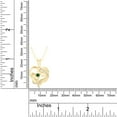 thumbnail image 4 of AFFY Emerald & White Cubic Zirconia Mom Heart Pendant Necklace 14k Yellow Gold over Silver, 4 of 5