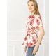 thumbnail image 4 of AllegK Blucon cuello en V floral con volantes y mancorpamujer blanco XL, 4 of 6