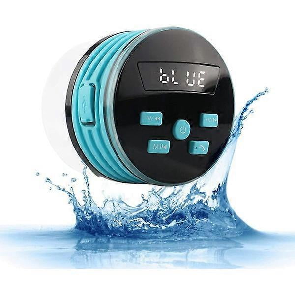 Shower speaker, waterproof portable wireless, FM, TWS and light show, loud HD sound and deep bass speaker