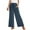 Navy, variant on Lenpel Wide Leg Pants for Women Elastic High Waisted Drawstring Palazzo Pants Casual Loose Beach Trousers with Pockets