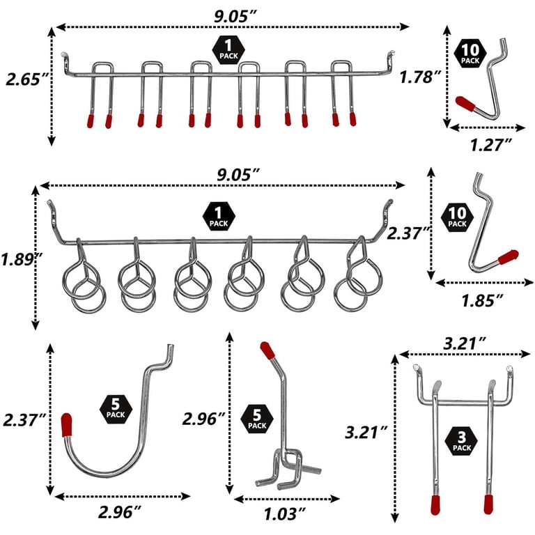 Niyattn 114-Piece Pegboard Hooks and Accessories Set photo 5