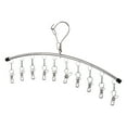thumbnail image 1 of Functional Windproof Sock Clip Clothesline 10 Clips Metal Material Portable Folding for Balcony Travel Underwear Socks, 1 of 6