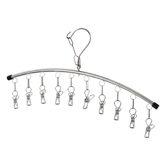 Pince à Chaussettes Fonctionnelle Coupe-Vent Corde à Linge avec 10 Pinces Support à Chaussettes Pliable Portable Support de sous-Vêtements Corde à Linge Balcon Voyage Pince à Vêtements Polyvalente Pinces pour Établi de Menuiserie Pinces Électriques Étau