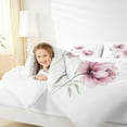 thumbnail image 4 of jejeloiu Ink Aesthetic Art Queen Comforter Set,Retro Rustic Floral Bedding Sets,White Pink Bedding Comforter Set For Kids,Ultra Soft Home Decor Reversible,3pcs, 4 of 8
