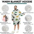 thumbnail image 5 of Wearable Oversized Blanket,Multi Colored Dinosaur Assortment Pattern Wearable Blanket Hoodie for Adults,Cozy Hooded Blankets with Super Pockets,Super Warm Fuzzy Pullover for Women & Men, 5 of 6