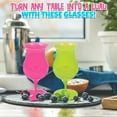 thumbnail image 5 of Fun Express 12 Pieces Plastic Tropical Hurricane Glasses, Holds 16 oz, BPA Free Plastic, Beach Party Supplies, Multi-Color, 5 of 7