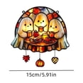 thumbnail image 3 of Halloween Sun Catcher for Window Hanging, Ghost Pumpkin 15cm Acrylic Suncatcher for Windows, Fall Thanksgiving House Warming Gift for Family Friends by MPOISVA, 3 of 7