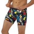 thumbnail image 3 of Salouo Parrot Pattern Men's Boxer Briefs, Soft & Breathable Underwear Elastic Waistband Briefs for Men,1-Pack, 3 of 7