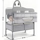 thumbnail image 2 of Cambiador para Bebe Plegable, Estación de Cambio de Pañales Impermeable, con Ajustable en 3 Alturas, 2 Cajones, Canasta de Almacenamiento, Estante para Juguetes, 360°Ruedas (Gris), 2 of 7
